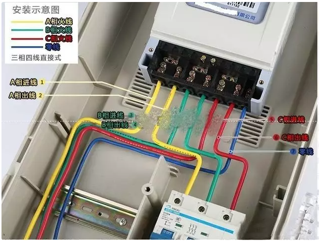三相電表直接表接線(xiàn)圖